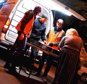 On the road with the Vinnies soup van