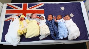 Northern Hospital’s seven little Australians celebrate birth of nation