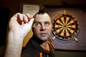 Anthony Lewin aims for a spot on the national darts team
