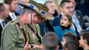 Digger, Turk descendants side by side in Anzac unity