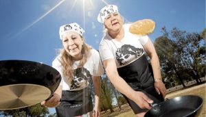 Northern ladies ready for push and Shrove of annual pancake tossing race 
