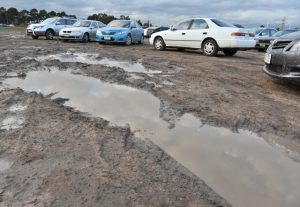Carpark mired in mud and blame