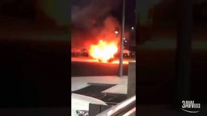 Forklift explodes at Epping market | VIDEO