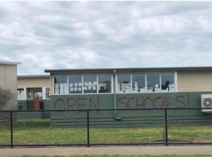 Vandals target school