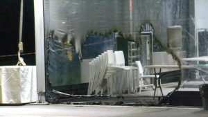 Fire at COVID-19 testing site