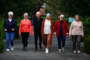 Retirees walk around the world
