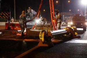 Edgars Road M80 ramp closed