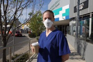 Call to shout a healthcare worker their coffee