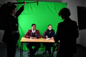Students broadcast school news