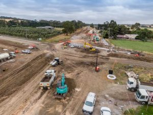 Craigieburn Road works on track