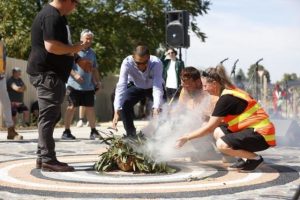 Indigenous art colours the creek