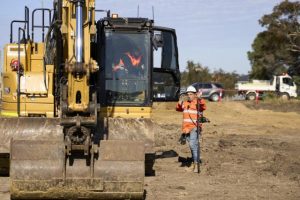 Jet fuel pipeline works in Greenvale