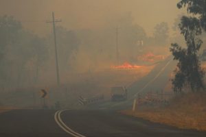 Bushfire scenario night