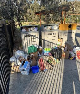 Mill Park play space overflowing with rubbish