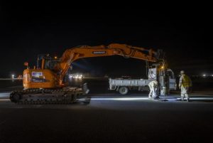 Airport runway works near finish line