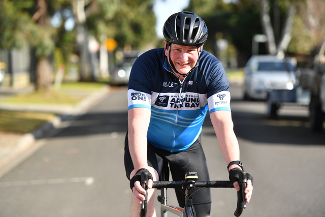 Cyclist ready to ride high