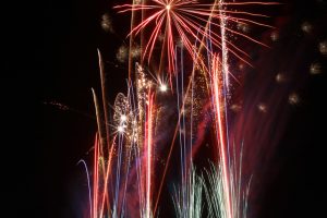 Fireworks spark grass fires