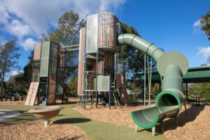 Soak and slide at new-look splash park and playground