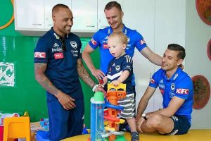 Melbourne Victory visit sick children
