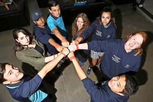 Students draw line in sand against family violence